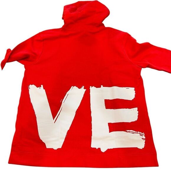 Burberry NWT Love Hooded Sweatshirt Red Unisex - Picture 5 of 14
